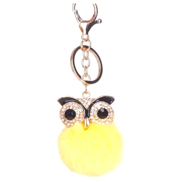 Baby Blue Owl PomPom Keychain NWT - Picture 7 of 7